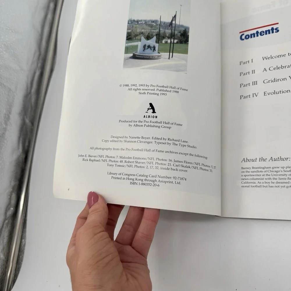 Pro Football Hall of Fame The‎ Story Behind the Dream Book 30th Anniversary 1993